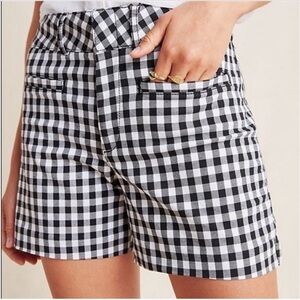 Anthropologie Picnic Gingham Check Shorts Size 26
